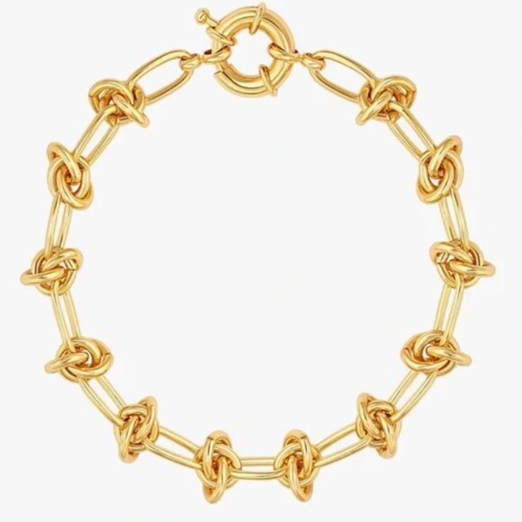 NEW 18k Gold Plated Elegant Gold Knot Bracelet - Picture 3 of 4